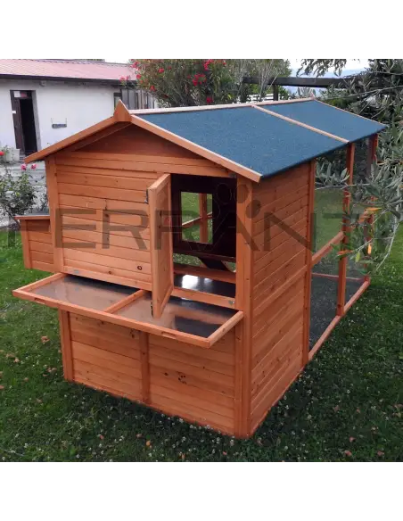 Hühnerstall aus Holz - Hühnerhaus für 10 Hühner | Ferranti